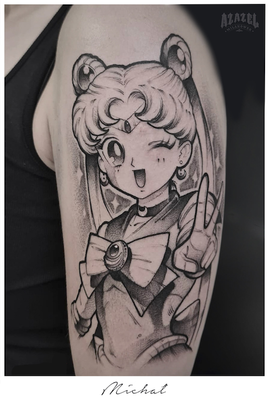 Damski tatuaż Sailor Moon tattoo - Czarodziejka z księżyca